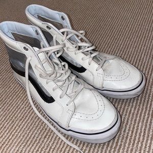 Women’s White Hightop Mesh Vans (Seethrough)
